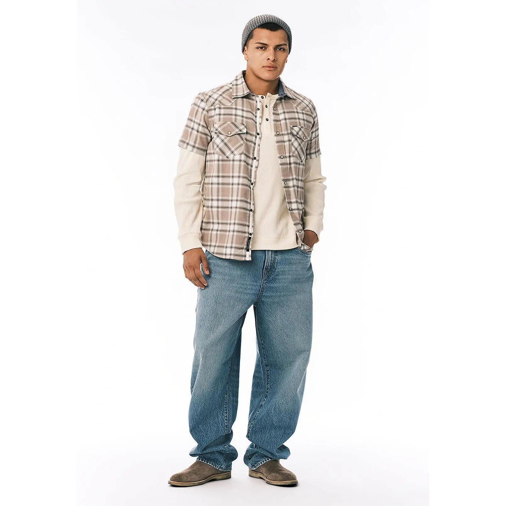 Stanley Men’s Short-Sleeve Plaid Western Shirt, Ardent - BM24756