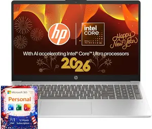 HP 15.6" Laptop with Microsoft 365-1.1TB Storage - 8GB Memory - Intel Inside | Anti-Glare Display, 128GB SSD and 1TB Cloud Storage, 4-Cores CPU, Fast Charge and 12hrs Battery, Silver