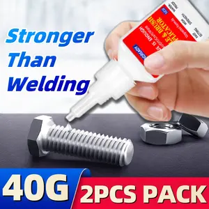 2PCS-Heavy-Duty Super Glue with Smart Dual Application System, Clear Fast-Dry Adhesive Stronger Than Welding, Perfect for Crafts, DIY Projects, Quick Shoe & Nail Repairs, Wood, Plastic, Metal, Ceramic, Glass, Leather