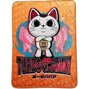 Dan Da Dan - Turbo Granny (Lucky Cat) Throw Blanket 46" W x 60" L