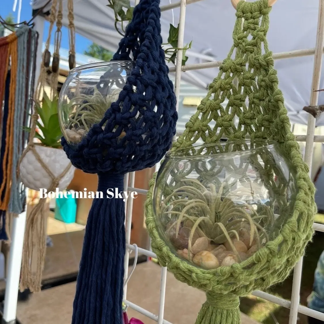 Macrame Basket for Air Plants or Succulents - Perfect Gift Idea