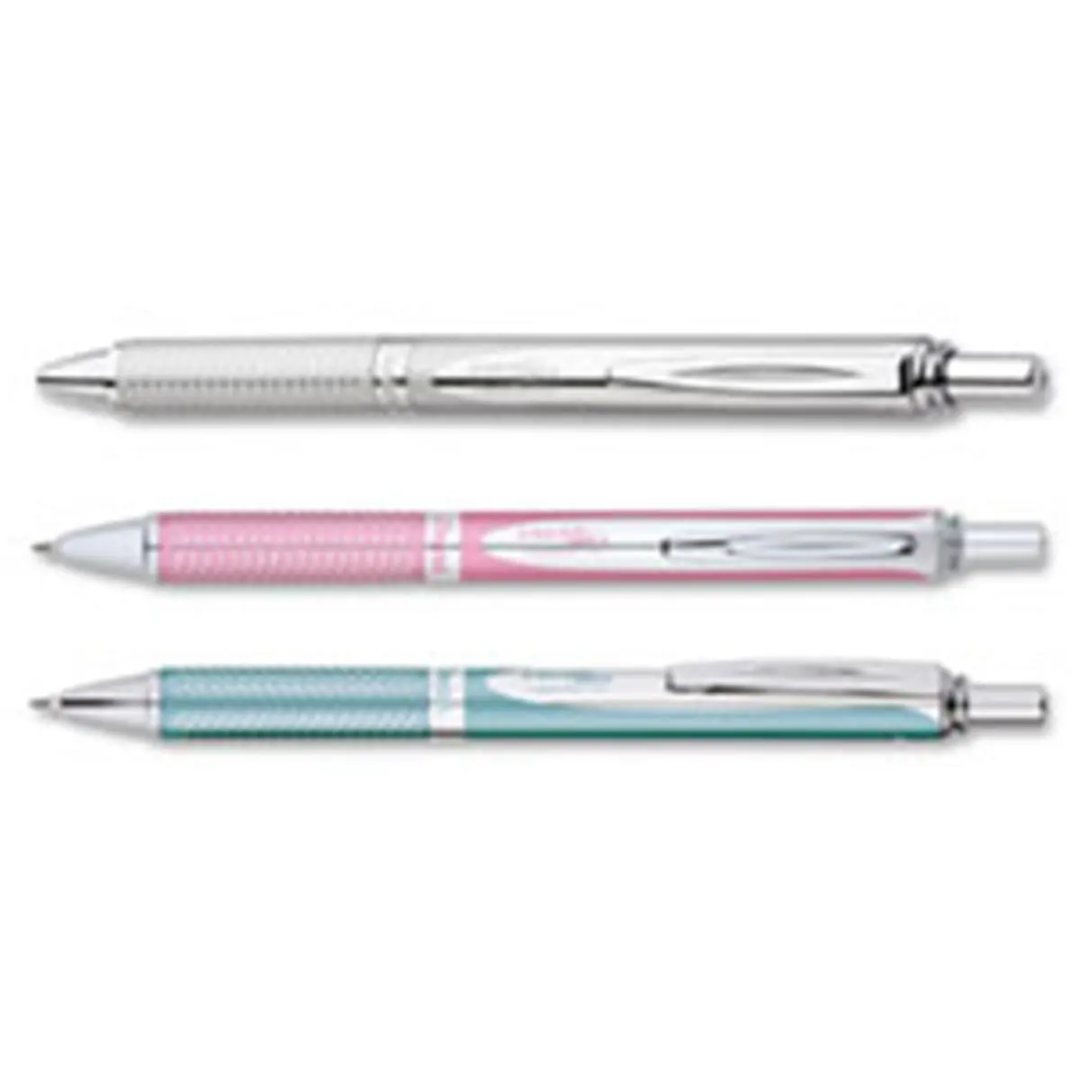 Pentel EnerGel Refillable Metal-Tip Blue Gel Pens - Balanced Alloy Barrel, Deluxe Premium Metal Barrel, Fine Tip, Textured Grip, Smooth Ink Flow Office Stationery for Computers & Office Equipment, Left-Hand Users