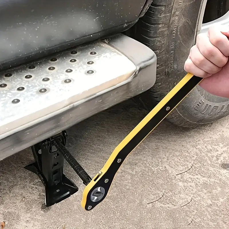 Universal car jack labor-saving wrench: extended joystick+ratchet structure, 1-piece car tire changing tool, a good helper for emergency car maintenance, Tire change tool, Car Repair Tools, Automotive maintenance tools
