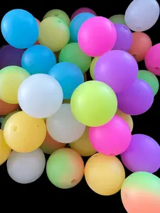 SILB6- (10PCS) 15mm Round Multi Colored Luminous Mix of SILICONE Beads for DIY