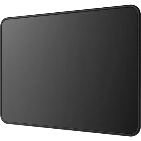Mouse Pad [30% Larger] with Anti-fray Stitching, Premium-Textured & Waterproof Computer Mousepad with Non-Slip Rubber Base, Gaming Mouse Mat for Laptop, Office & Home, 8.5 x 11 inch, Black