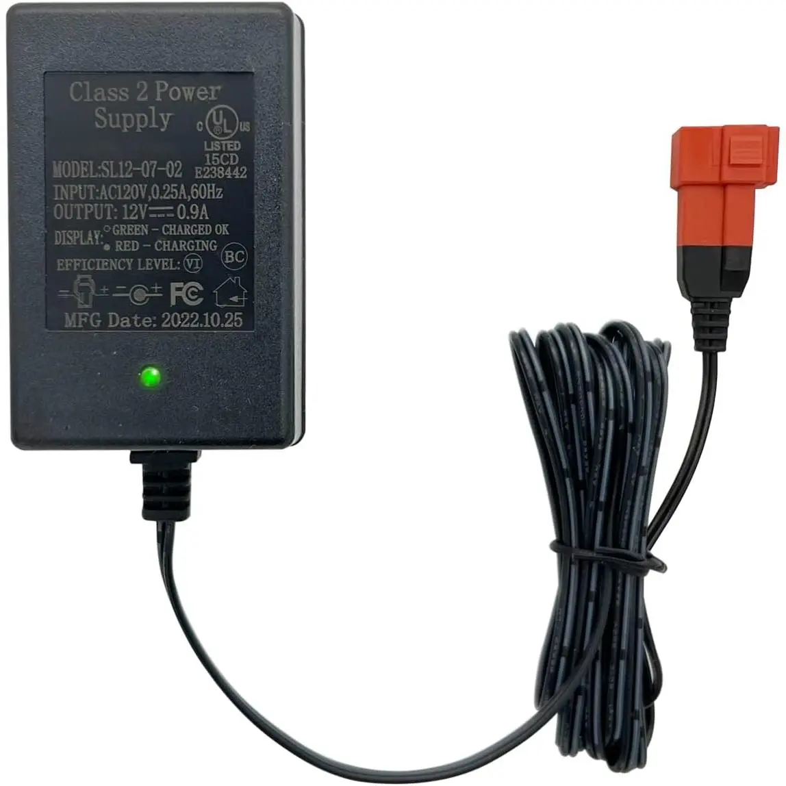12 Volt Battery Charger for Ride On Toys 12V Kids Ride On Car Charger,12V Electric Car Riding Toy Battery Power Adapter Square Plug SL12-07-02