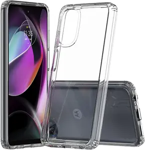 Clear Case for Moto G 5G 2022, Aquaflex Semi-Flexible TPU [Shock Absorbing] Transparent Phone Cover for Motorola XT2213 Series