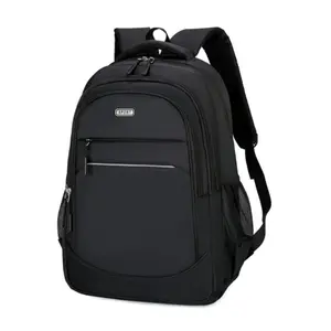 Lightweight Fashion Backpack, Waterproof Dual-Shoulder Bag, Plain Design with Night Reflective Strip, Multifunctional for Business Travel Men