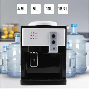 Top Loading Water Cooler Dispenser, Desktop Electric Hot And Cold Dispenser with 3 Temperature Settings, 1.1 to 5 Gallon Countertop Water Cooler Dispenser for Home Office Dorm