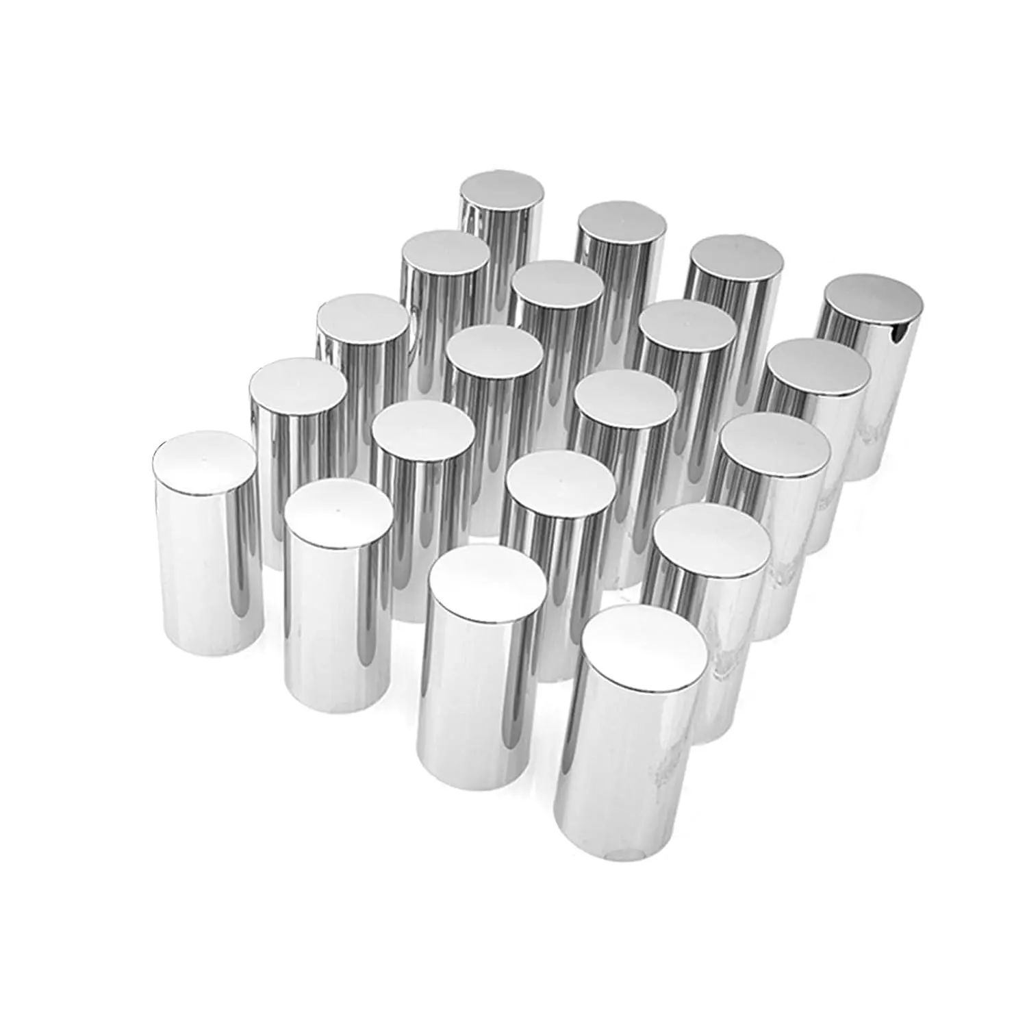 33x3.5" ABS Plastic Chrome Lug Nut Covers, Threaded Hold Stays Put Screw-On Caps for Semi Trucks, Offroad and Chrome Truck Rims Bolt Caps (Pack of 20/40/60)