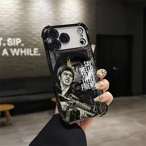 Tony Montana Scarface Scarface "Say Hello to My Little Friend" For iphone 17 16 15 14 13 12 11 X XS PRO PLUS MAX AIR Four CornersAnti-Fall Transparent Casual Soft Silicone PhoneCases Perfect Gift wild pattern high-end fashion Q51