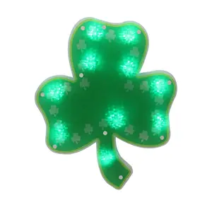 14" LED Green Shamrock St. Patrick's Day Window Silhouette