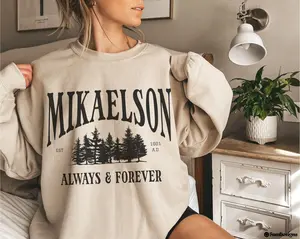 Mystic Falls Sweatshirt, Klaus Mikaelson Sweatshirt, Originals Crewneck, tvd Fan Gift, Salvatore Sweater, Klaus Shirt, Originals Fan Gift Cotton Top Womenswear Crewneck Women Lady Unisex Fabric Fit Polyester Hoodie Sweaters
