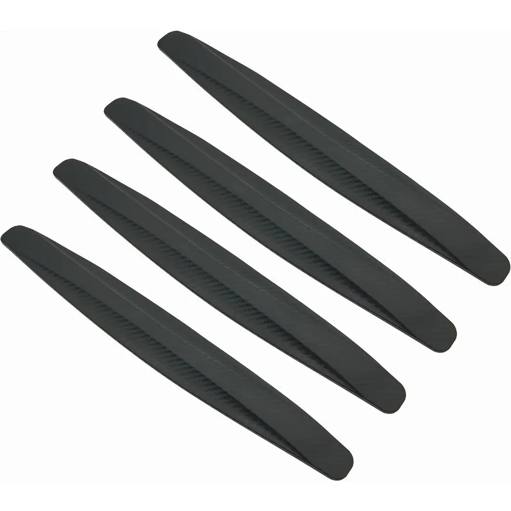 Car Bumper Guards Pack, Universal Rubber Bumper Protection Strips for SUVs - Front/Rear Anti-Scratch, Impact Buffer, Sticky Install with Sporty Look (Black)