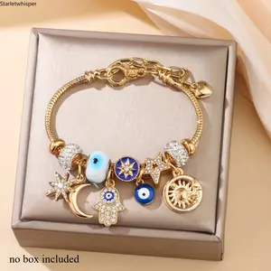 Adjustable Multi Pendant DIY Bracelet, Women Fashion Hand Jewelry, Sweet Cute Stackable Wrist Ornament, Simple Daily Wear Accessories Ideal for Party Matching & Holiday Gifts