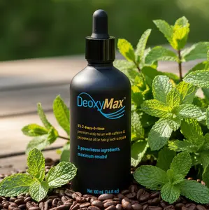 DeoxyMax 2ddr Premium Hair Growth Supporting Serum. Regrow your hair in as little as 6 weeks!* Energizing Caffeine, Refreshing Peppermint Oil, and 5% deoxyribose. 2 month bottle
