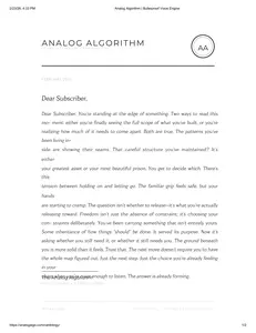 Yearly Analog Algorithm