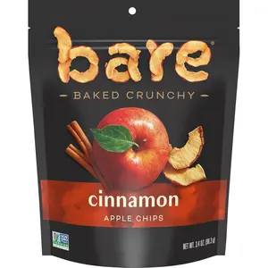 Bare Baked Crunchy Apple Chips, Cinnamon Apple, Gluten Free, 3.4 oz Bag