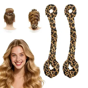 2Pcs Multi-Functional Satin Hair Curler & Hair Tie, No Heat Curling Wand with Hair Tie, Overnight Velvet Curler for Long Hair Women(For Big Curls), Hair Curling Rods outdoorfun,summervibes, Heatless Curling Wrap
