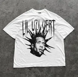 Y2K Crew Neck Uzi Vert Vintage Hiphop Graphic Tee for Men - Casual , Heavy Cotton 90s T-shirt - Vintage Menswear Top Streetwear