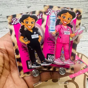 Medical Girlies Badge Reel - Funny Nurse ID Card Holder For Healthcare Professionals - Cute Retractable Name Tag Accessory For Nursing Students And Hospital Staff