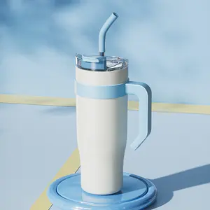 Stainless Steel Vacuum Flask Double Walled Insulated Mug for Hot Cold Drinks 2026 New Ice Cold Cup Leak Proof Thermos for Office Travel Sports 40oz