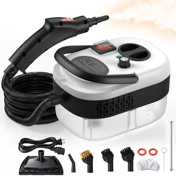 Portable High Pressure Steam Cleaner, 2500W Handheld Steam Cleaning Machine with Multi Accessories, Adjustable Steam for Kitchen Bathroom Grease Tile Deep Cleaning, Steam Cleaner with Multiple Attachments