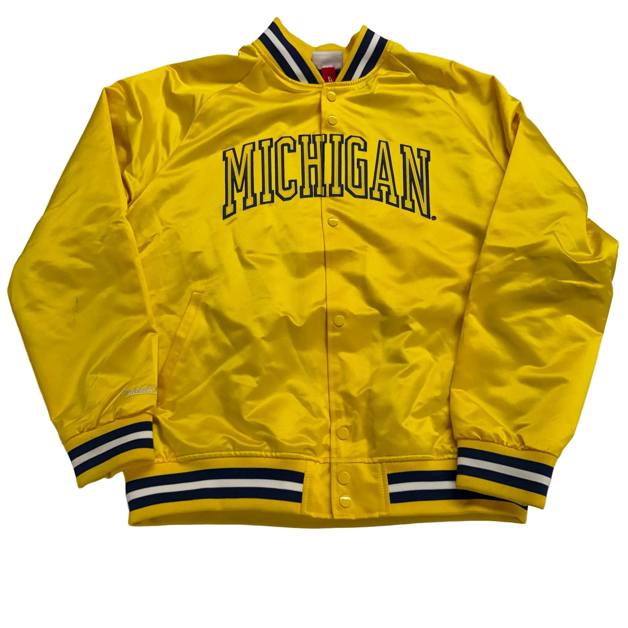 Modern Michigan Mitchell & Ness Satin Bomber Jacket