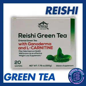 Eternal Spirit Beauty Reishi Green Tea with Ganoderma, 20 Sachets