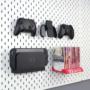 Pegboard Organizer for Nintendo Switch 2 Compatible with IKEA SKADIS Dock Shelf Game Card Holder JoyCon & Pro Controller Stand