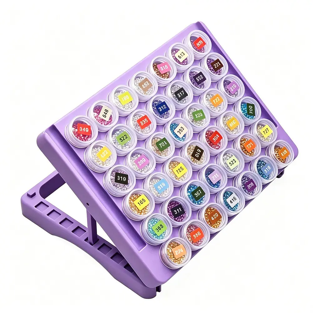 Diamond Painting Storage Box Set with Adjustable Stand Stickers, Diamond Painting Tool Accessories, DIY Craft Organizer Kit, Craft Supplies, Single Unit