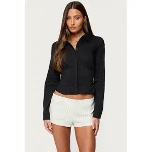 Amelie Lace Up Button Up Shirt