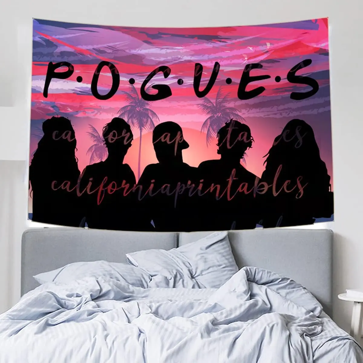 Pogue Life Decorative Tapestry - Outer Banks Retro Wall Hanging, Living Room Wall Decor, Hall & Bedroom Room Art for Indoor Collage & Party Decor (60x40 in), Light, Indoors