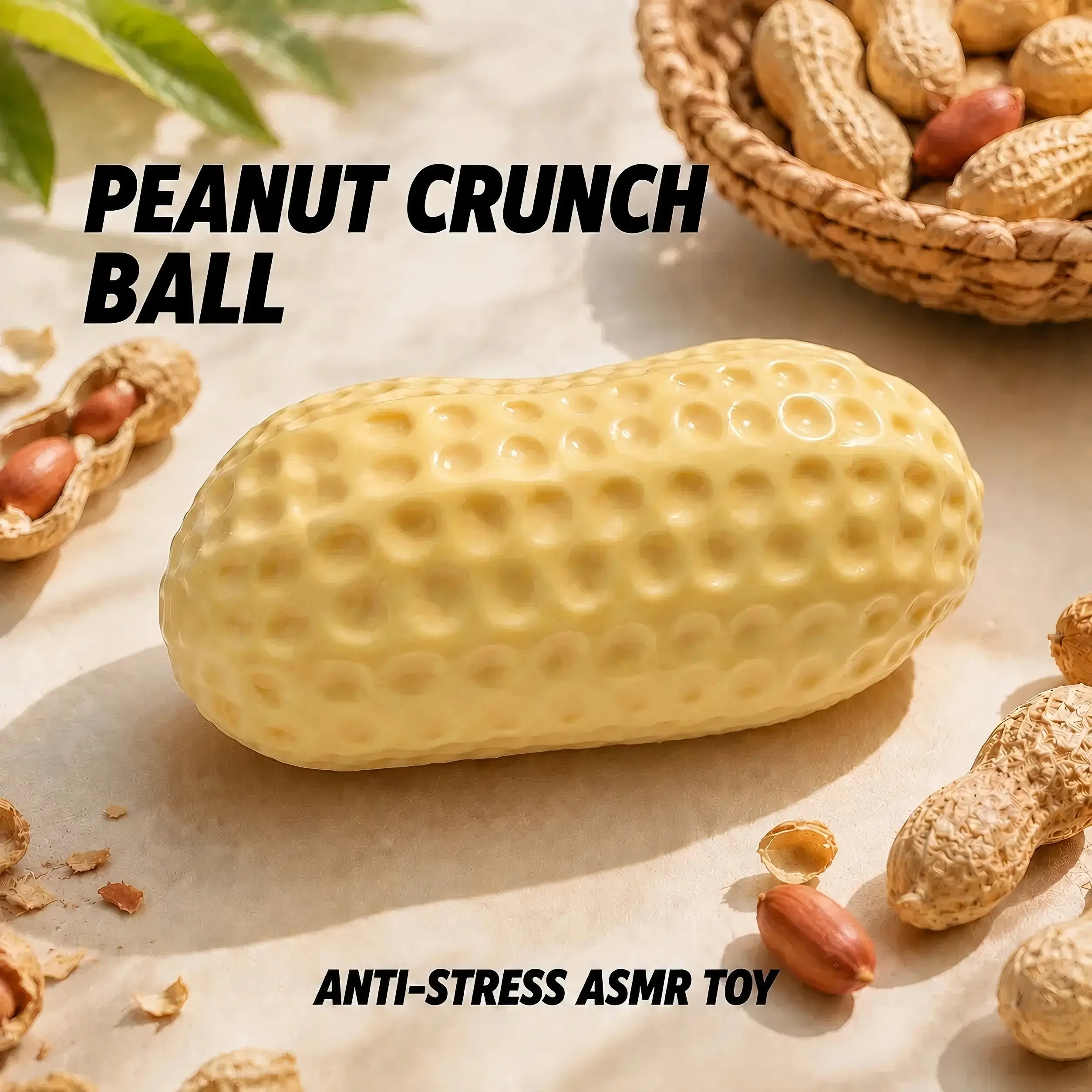 New Fruit Theme Squishies - Over 3+ Big Peanut Stress Relief Toy with Vaseline & Tiny Brick Pieces, Smooth Texture Slow Squeeze Relaxation Toy, Ideal Adult Party Favor & Holiday Decompression Gift