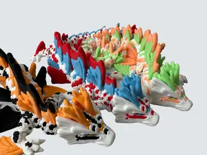 3D Printed Articulating Koi Fish Dragon – Elegant Fantasy Decor Gift