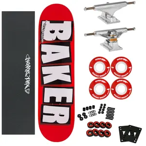 Baker Complete Brand Logo White 8.25" W/ Independent & Soft Wheels
