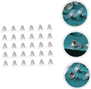 10Pairs Droopy Earring Backs Replacements Silver Locking Earring Backs for Studs Secure Pierced Earrings Back Replacements for Men and Women Studs Heavy Droopy Earrings