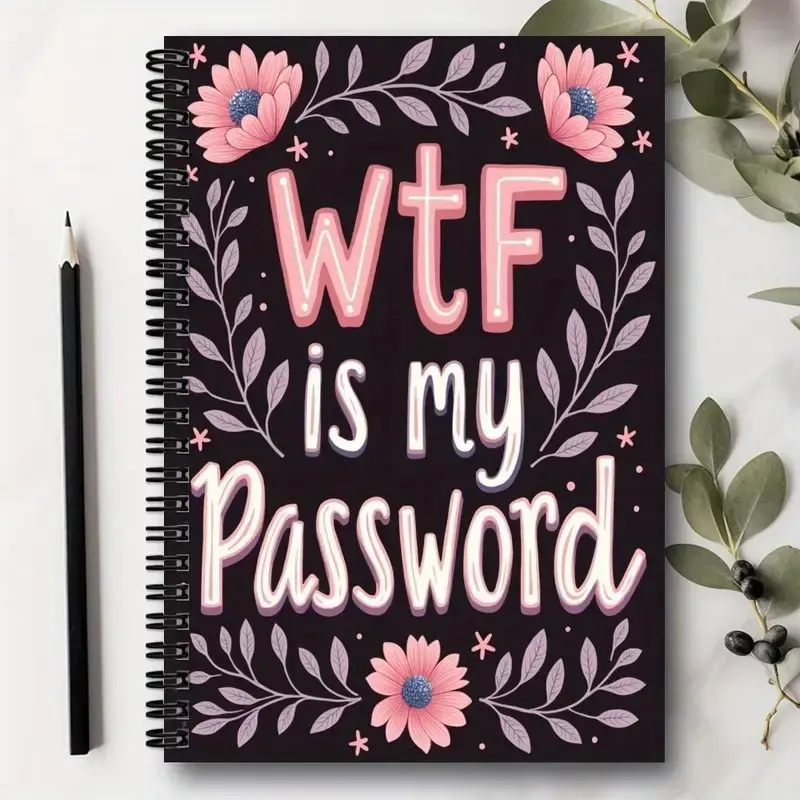 Password Notebook for Internet Website Addresses, Log Login Details, Keep Organized, Spiral Bound Password Journal, Notepad, Spiral Coil Notebook, Journal Supplies