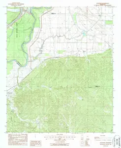 Eldorado Mississippi USGS Topographic Quadrangle Map, 1988, 1:24000