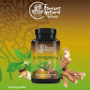 Ashwagandha - 1200mg supports body energy, cortisol and stress 90 vegan capsules for Men and Women Natural Organic Supplement