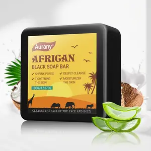 African Black Soap, Soap Bar, Soap For Body, Handmade Soap, Alcohol-Free,  Gently Cleanse The Skin, Long Lasting Skin Moisturizing, Suitable For Daily Skin Cleansing, Unisex, Suitable For All Skin Types, Christmas Gift-100g