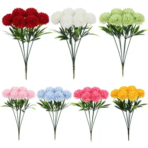 24Pcs Chrysanthemum, Artificial Flowers for Outdoor Indoor Spring Pink White Fake Silk Chrysanthemums Bouquet for Vase Table Floral Arrangement Valentines Wedding Home Decor, Artificial Flower Arrangements