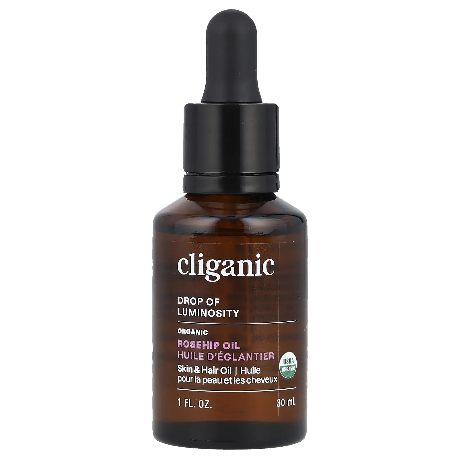 Cliganic Drop of Luminosity™, Organic Rosehip Oil, 1 fl oz (30 ml)