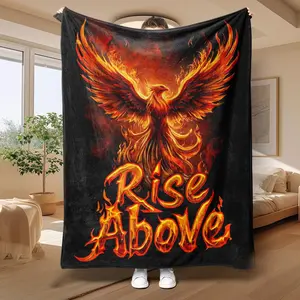 Phoenix & Fire Pattern Blanket, Soft Comfortable, Warm Napping Blanket for Home Office Dormitory Camping, Gift for Girlfriend & Family, Soft Warming Blanket