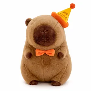 8.7in Cute Birthday Capybara Plush Toy  Stuffed Animal birthday gift