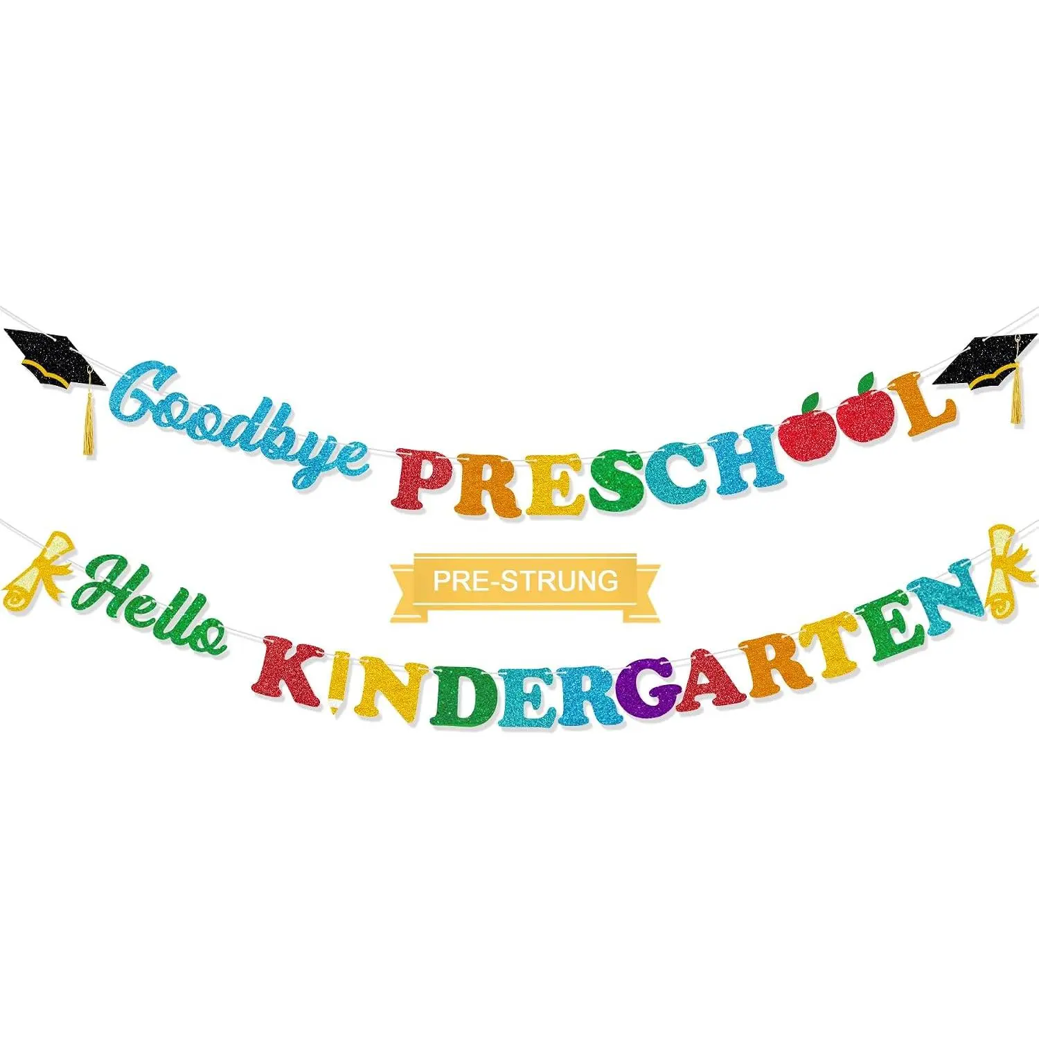 Preschool Graduation Banner, Colorful Class of 2026 Party Decoration for Preschoolers - Peace Out Kindergarten, Hello Kindergarten Home & Festive Supplies Backdrop