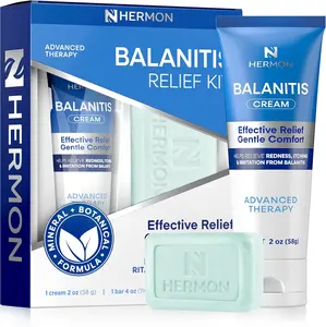 Hermon Balanitis Treatment for Men Relief Kit - Advanced Therapy with Mineral & Botanical Formula for Effective Relief and Gentle Comfort
