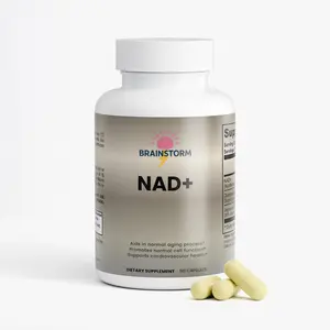 Brainstorm Nootropic Edible Capsule NAD+ Nicotinamide Adenine Dinucleotide Natural Dietary Vitamin Supplement, Energy Boost & Metabolic Health Support