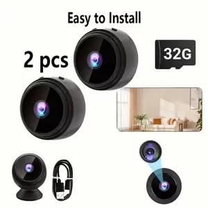 4K HD Mini WiFi Security Camera, Strong Magnetic Mount Surveillance Camera,1.5 Hours Battery, USB Powered, 32G Memory Card, Smart AI Motion Detection APP Control