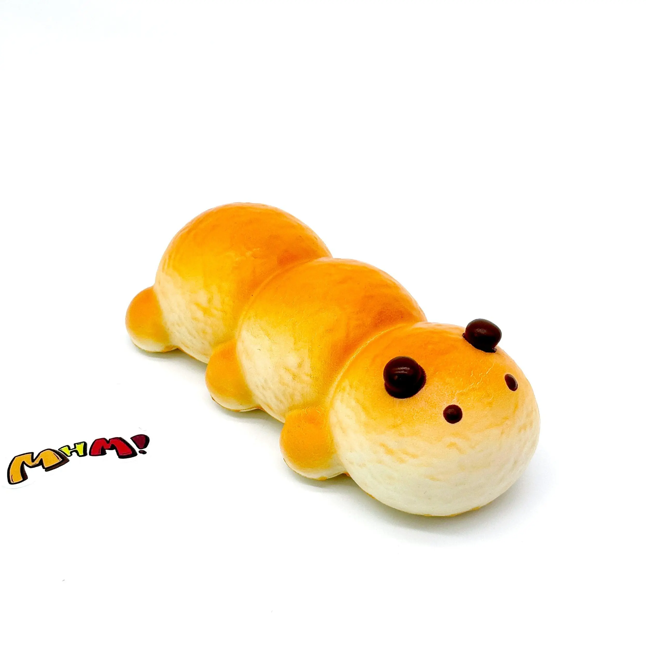 MHM Cute Caterpillar Slow Rising Squishy Toy - Unisex Food Shape Soft Foam Sensory Fidget Toy, Sticky Texture Squishy Fidgets Gift for Ages 12+, Sensory Play